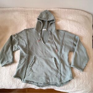 NATURAL LIFE Sage Textured V-Neck Hoodie